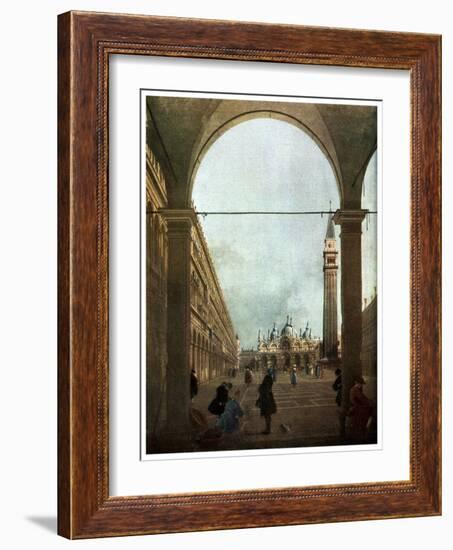 The Piazza, Venice, C1756-Canaletto-Framed Giclee Print