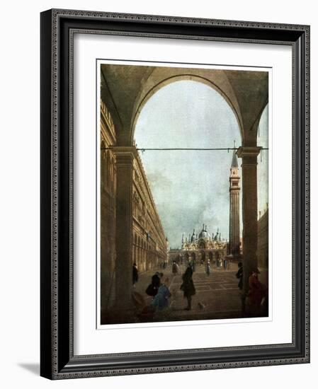 The Piazza, Venice, C1756-Canaletto-Framed Giclee Print