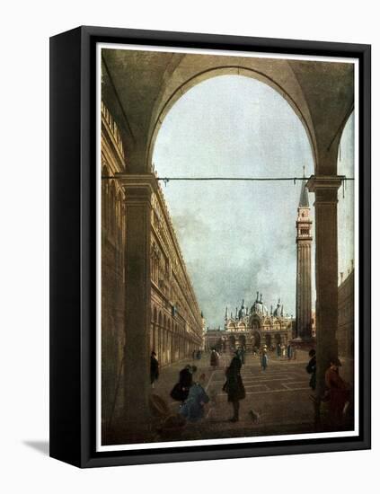 The Piazza, Venice, C1756-Canaletto-Framed Premier Image Canvas