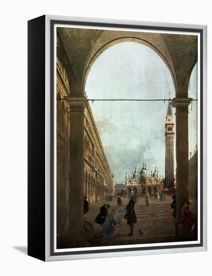 The Piazza, Venice, C1756-Canaletto-Framed Premier Image Canvas