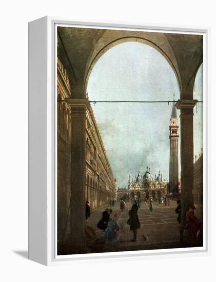 The Piazza, Venice, C1756-Canaletto-Framed Premier Image Canvas