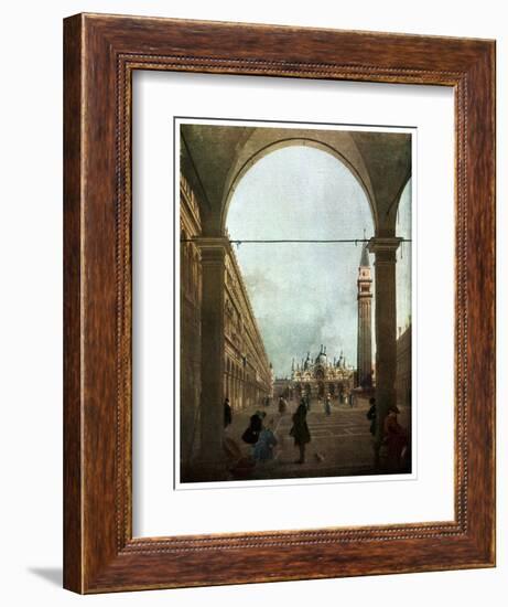 The Piazza, Venice, C1756-Canaletto-Framed Giclee Print