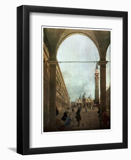 The Piazza, Venice, C1756-Canaletto-Framed Giclee Print