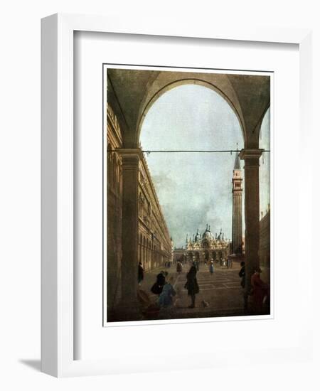 The Piazza, Venice, C1756-Canaletto-Framed Giclee Print