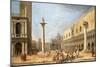 The Piazzetta, Venice, Looking Towards the Piazza San Marco-Luca Carlevaris-Mounted Giclee Print