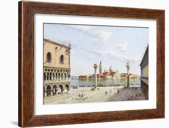 The Piazzetta, Venice, with San Giorgio Maggiore Beyond-Antonietta Brandeis-Framed Giclee Print