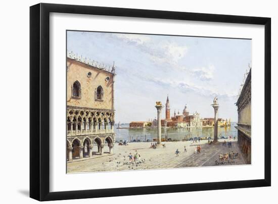 The Piazzetta, Venice, with San Giorgio Maggiore Beyond-Antonietta Brandeis-Framed Giclee Print