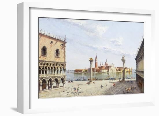 The Piazzetta, Venice, with San Giorgio Maggiore Beyond-Antonietta Brandeis-Framed Giclee Print