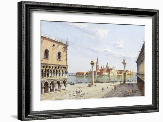 The Piazzetta, Venice, with San Giorgio Maggiore Beyond-Antonietta Brandeis-Framed Giclee Print