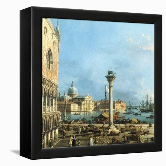 The Piazzetta, Venice, with the Bacino Di S. Marco and the Isola Di S. Giorgio Magiore-Canaletto-Framed Premier Image Canvas
