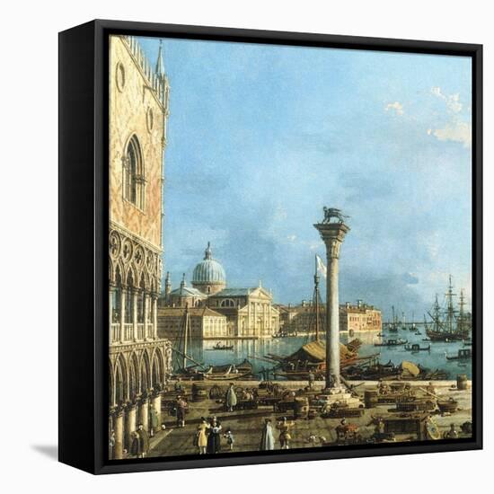 The Piazzetta, Venice, with the Bacino Di S. Marco and the Isola Di S. Giorgio Magiore-Canaletto-Framed Premier Image Canvas