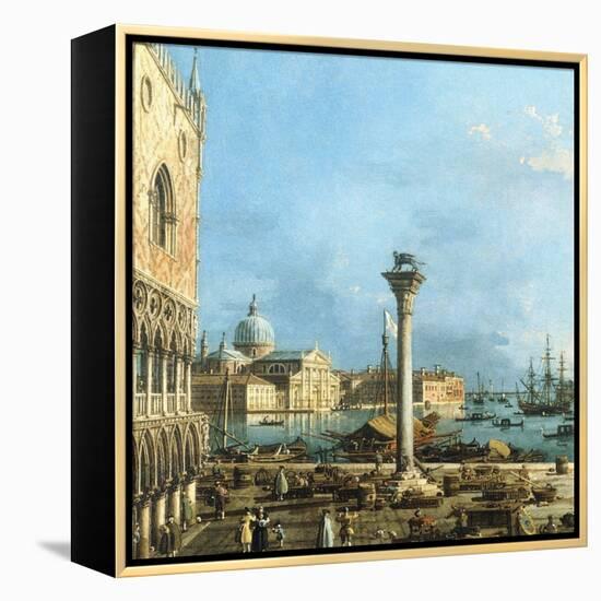 The Piazzetta, Venice, with the Bacino Di S. Marco and the Isola Di S. Giorgio Magiore-Canaletto-Framed Premier Image Canvas