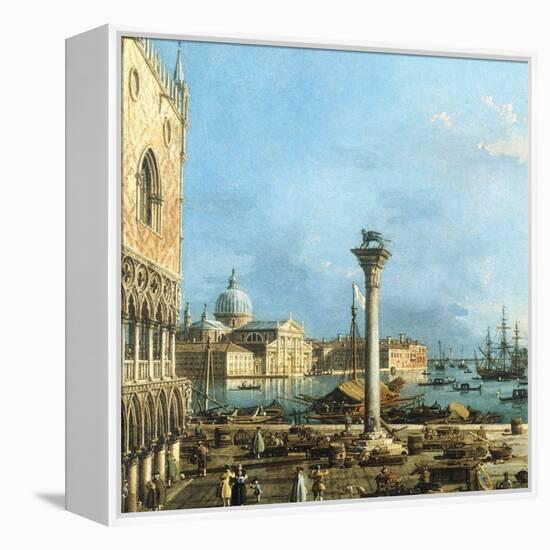 The Piazzetta, Venice, with the Bacino Di S. Marco and the Isola Di S. Giorgio Magiore-Canaletto-Framed Premier Image Canvas