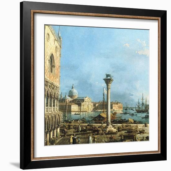 The Piazzetta, Venice, with the Bacino Di S. Marco and the Isola Di S. Giorgio Magiore-Canaletto-Framed Giclee Print