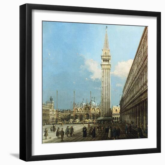The Piazzetta, Venice, with the Bacino Di S. Marco and the Isola Di S. Giorgio Magiore-Canaletto-Framed Giclee Print