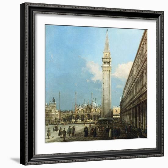 The Piazzetta, Venice, with the Bacino Di S. Marco and the Isola Di S. Giorgio Magiore-Canaletto-Framed Giclee Print