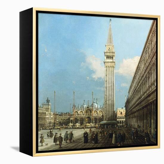 The Piazzetta, Venice, with the Bacino Di S. Marco and the Isola Di S. Giorgio Magiore-Canaletto-Framed Premier Image Canvas