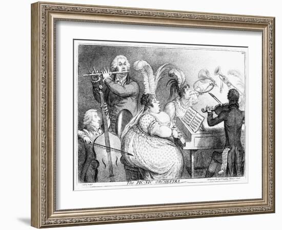 The Pic-Nic Orchestra, James Gilray, 1802-James Gillray-Framed Giclee Print