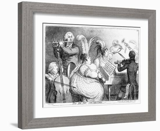 The Pic-Nic Orchestra, James Gilray, 1802-James Gillray-Framed Giclee Print