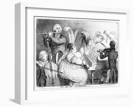 The Pic-Nic Orchestra, James Gilray, 1802-James Gillray-Framed Giclee Print