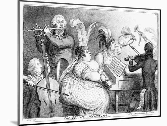 The Pic-Nic Orchestra, James Gilray, 1802-James Gillray-Mounted Giclee Print
