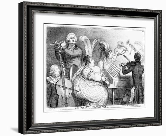 The Pic-Nic Orchestra, James Gilray, 1802-James Gillray-Framed Giclee Print