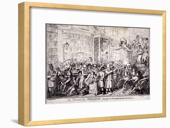 The Picadilly Nuisance, London, 1818-George Cruikshank-Framed Giclee Print