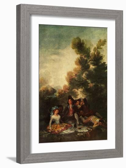 'The Picnic', 1785-1790, (1938)-Francisco Goya-Framed Giclee Print