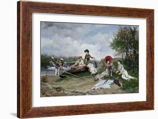 The Picnic, 1880-Eugène Boudin-Framed Giclee Print