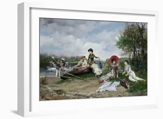 The Picnic, 1880-Eugène Boudin-Framed Giclee Print