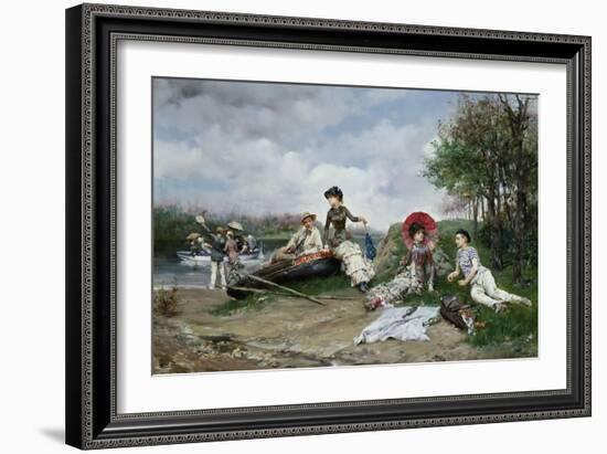 The Picnic, 1880-Eugène Boudin-Framed Giclee Print