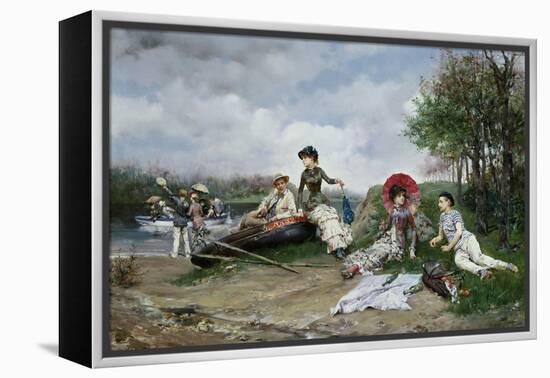 The Picnic, 1880-Eugène Boudin-Framed Premier Image Canvas