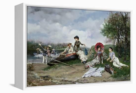 The Picnic, 1880-Eugène Boudin-Framed Premier Image Canvas