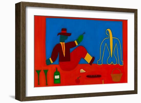 The picnic, 1998, (oil on linen)-Cristina Rodriguez-Framed Giclee Print