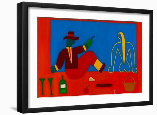 The picnic, 1998, (oil on linen)-Cristina Rodriguez-Framed Giclee Print