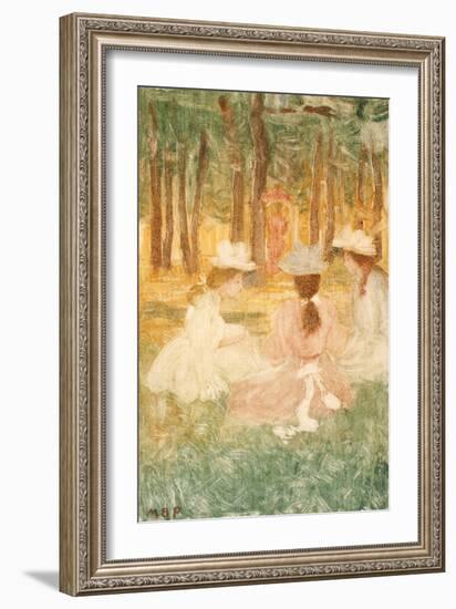 The Picnic, C.1895-97-Maurice Brazil Prendergast-Framed Giclee Print