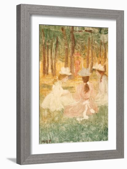 The Picnic, C.1895-97-Maurice Brazil Prendergast-Framed Giclee Print