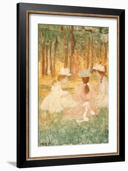 The Picnic, C.1895-97-Maurice Brazil Prendergast-Framed Giclee Print