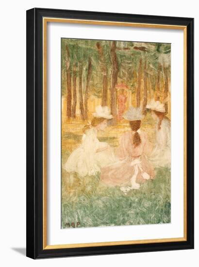 The Picnic, C.1895-97-Maurice Brazil Prendergast-Framed Giclee Print