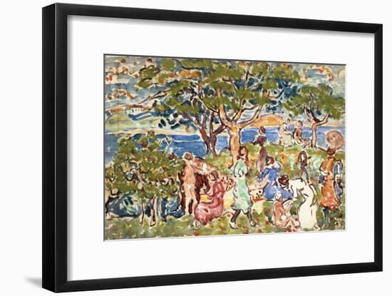 The Picnic, C.1912-15-Maurice Brazil Prendergast-Framed Giclee Print