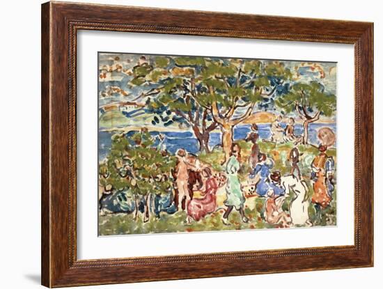 The Picnic, C.1912-15-Maurice Brazil Prendergast-Framed Giclee Print