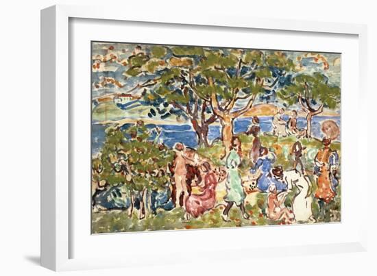 The Picnic, C.1912-15-Maurice Brazil Prendergast-Framed Giclee Print