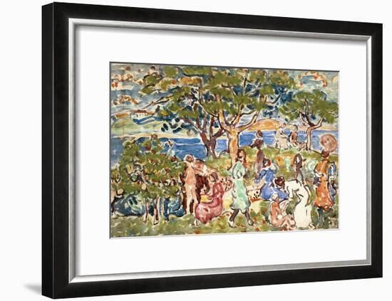 The Picnic, C.1912-15-Maurice Brazil Prendergast-Framed Giclee Print