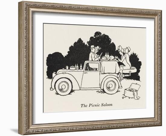 The Picnic Saloon-William Heath Robinson-Framed Art Print