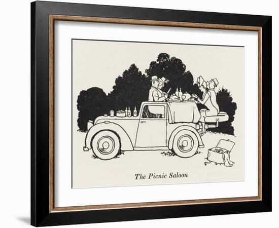 The Picnic Saloon-William Heath Robinson-Framed Art Print