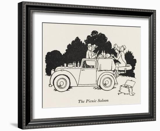 The Picnic Saloon-William Heath Robinson-Framed Art Print