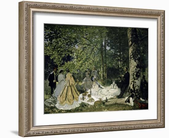 The Picnic-Claude Monet-Framed Giclee Print