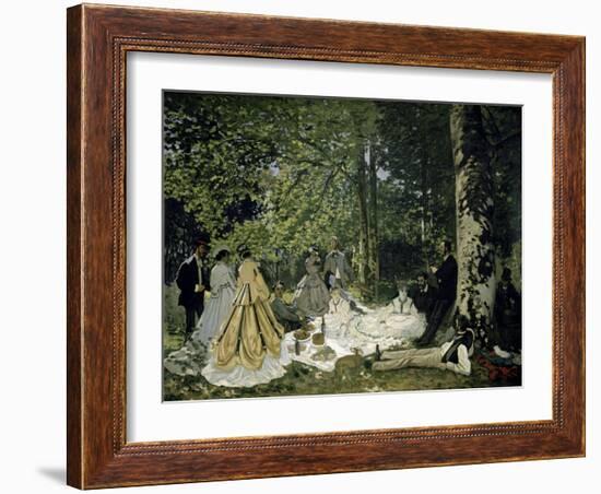 The Picnic-Claude Monet-Framed Giclee Print