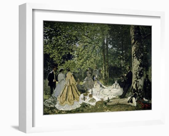 The Picnic-Claude Monet-Framed Giclee Print