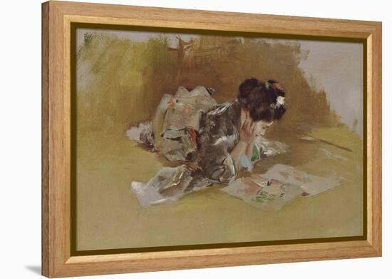 The Picture Book-Robert Frederick Blum-Framed Premier Image Canvas